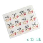 Klistremerker "Thank you" 12 stk