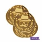Akryl Mirror gold cupcake topper - Beste Pappa - 6 stk