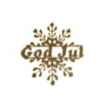 Akryl Mirror gold cupcake topper - God Jul snøfnugg