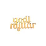 Akryl Mirror gold cupcake topper - Godt nyttår