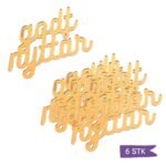 Akryl Mirror gold cupcake topper - Godt nyttår - 6 stk