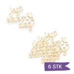 Akryl Mirror gold cupcake topper - Jeg elsker deg - 6 stk