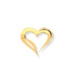 Akryl Mirror gold cupcake topper - Hjerte