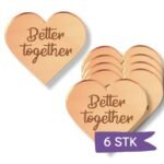Akryl Mirror gold cupcake topper - Better together - 6 stk