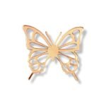 Akryl Mirror gold cupcake topper - Sommerfugl