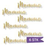 Akryl Mirror gold cupcake topper - Mamma - 6 stk