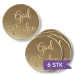 Akryl Mirror gold cupcake topper - God Påske - 6 stk