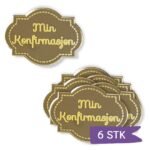 Cupcake topper - Min konfirmasjon - 6 stk