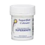SugarFlair Pulverfarge - Superhvit 20g