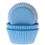 House of Marie - Mini Muffinsformer – lyseblå – pk/60