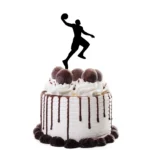 Akryl kaketopp - Basketball - Gutt