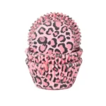 House of Marie Pink Leopard Muffinsformer pk/50