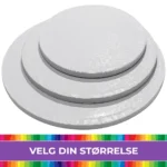 Kake Drum Rund -12 mm tykk - hvit