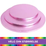 Kake Drum Rund - 12 mm tykk - rosa