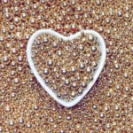 Kakestrø Perler - melange metallic gold