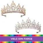 Kaketopp Tiara med glassteiner