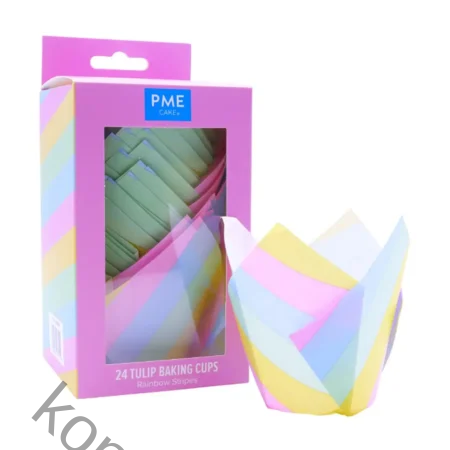 PME Tulipan Muffinsformer - hvit - 24 stk