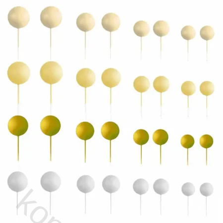 Azucren Kuler kaketopper - 32 stk - Miks gul