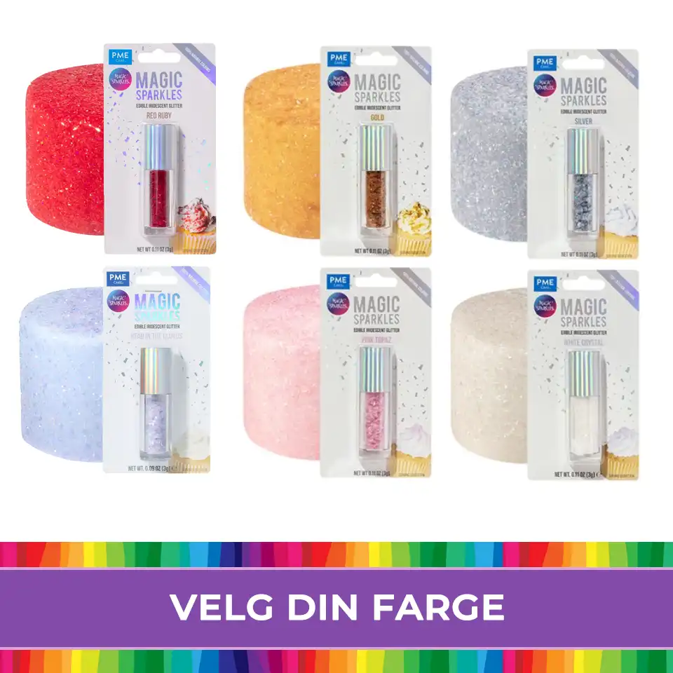 MGS - velg-din-farge PME Magic Sparkles Edible Iridescent Glitter 3 g - Bilde 1