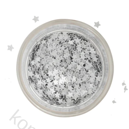 PME Glitter Sølv stjerner - 1g