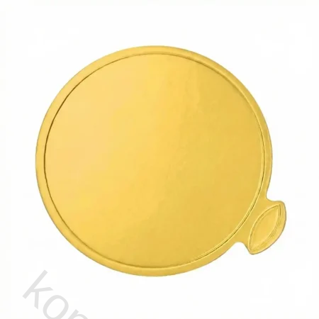 Azucren Kakebrikke 8 cm ø 1 mm tykk - 50 stk - gull