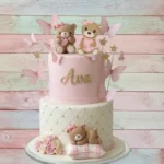 Bamse kaketopper sett - 3stk - rosa - Bilde 2
