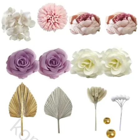 Kaketopp Blomster sett 14 stk