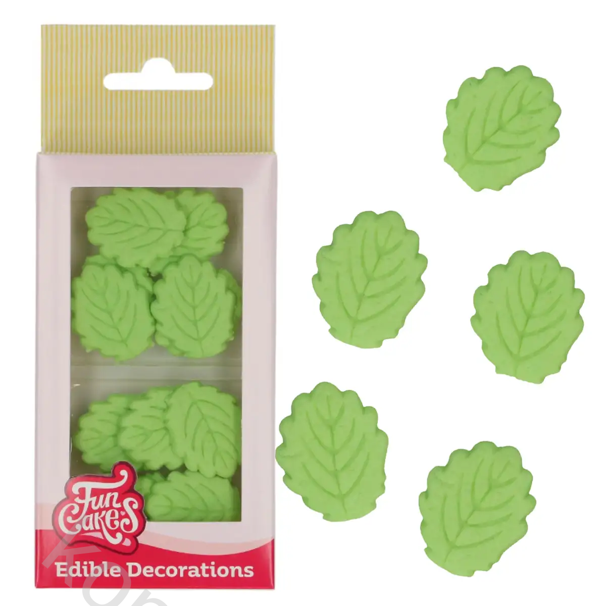 F50855 FunCakes Spiselig sukkerpyntr Blader – pk/12 - Bilde 1