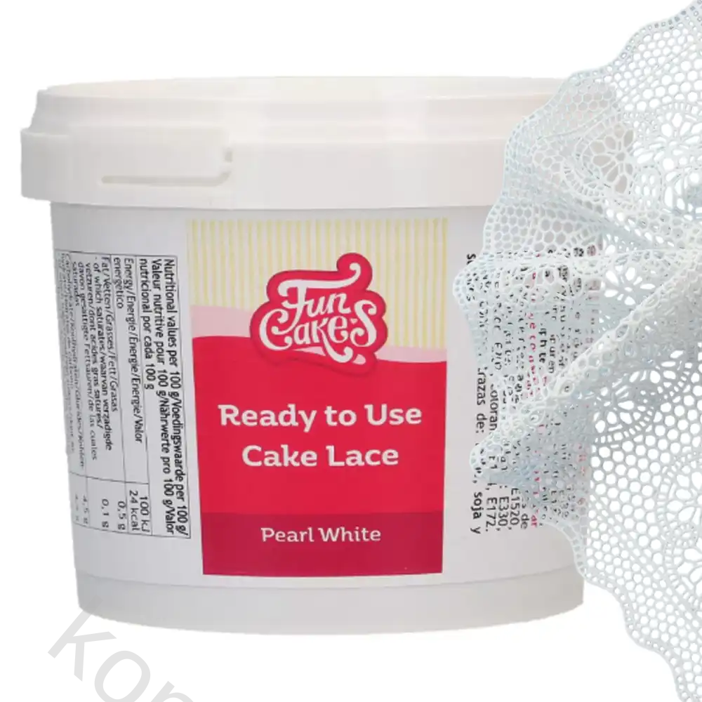 F54945 FunCakes Cake Lace Pearl White 200g - Bilde 1