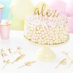 PartyDeco Kakepynt Alfabet Gull - Bilde 2