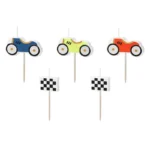 PartyDeco Kakelys Racebil mix pk/5