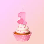 PartyDeco Kakelys Only One - rosa - Bilde 2