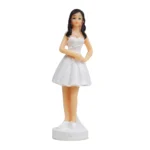 Konfirmant figur jente - 10,5 cm - brunhåret