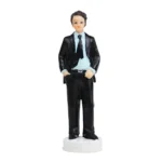 Konfirmant figur gutt - 10,5 cm - brunhåret