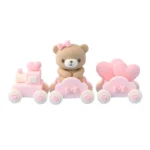 Bamse tog kaketopper sett - 3stk - rosa