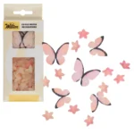 Wilton SpiseligeBlomster & Sommerfugler - Ombre Rosa 30 stk
