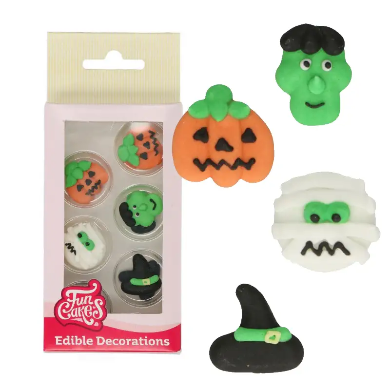 F50255 FunCakes Spiselig Sukkerpynt Halloween - pk/12 - Bilde 1