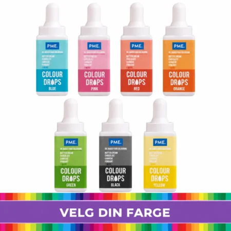PME Colour Drops – Oljebasert matfarge med precision dropper - 20 ml