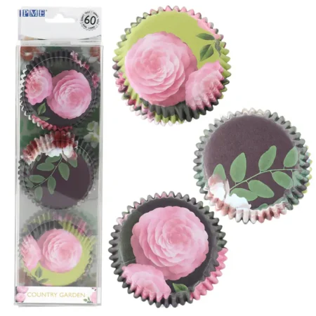 PME Floral Muffinsformer med Foliefôring – 60 stk