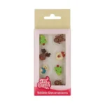 FunCakes Sjokoladedekorasjoner Fargerik Jul - pk/8