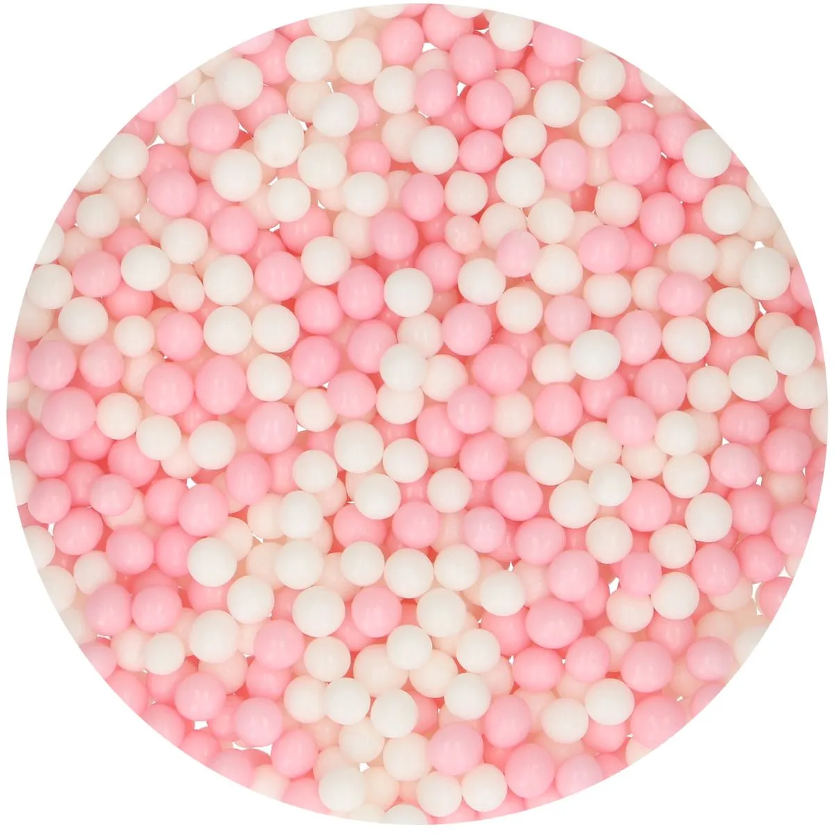 F52920 FunCakes Myke Perler Medium Pink/White - 60g - Bilde 1