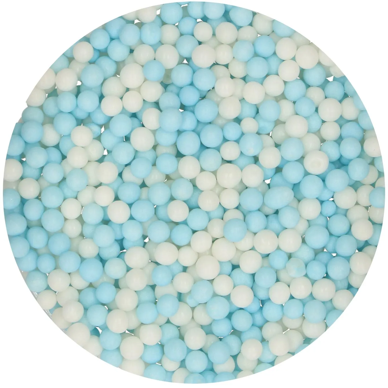 F52935 FunCakes Myke Perler Medium Blue/White - 60g - Bilde 1