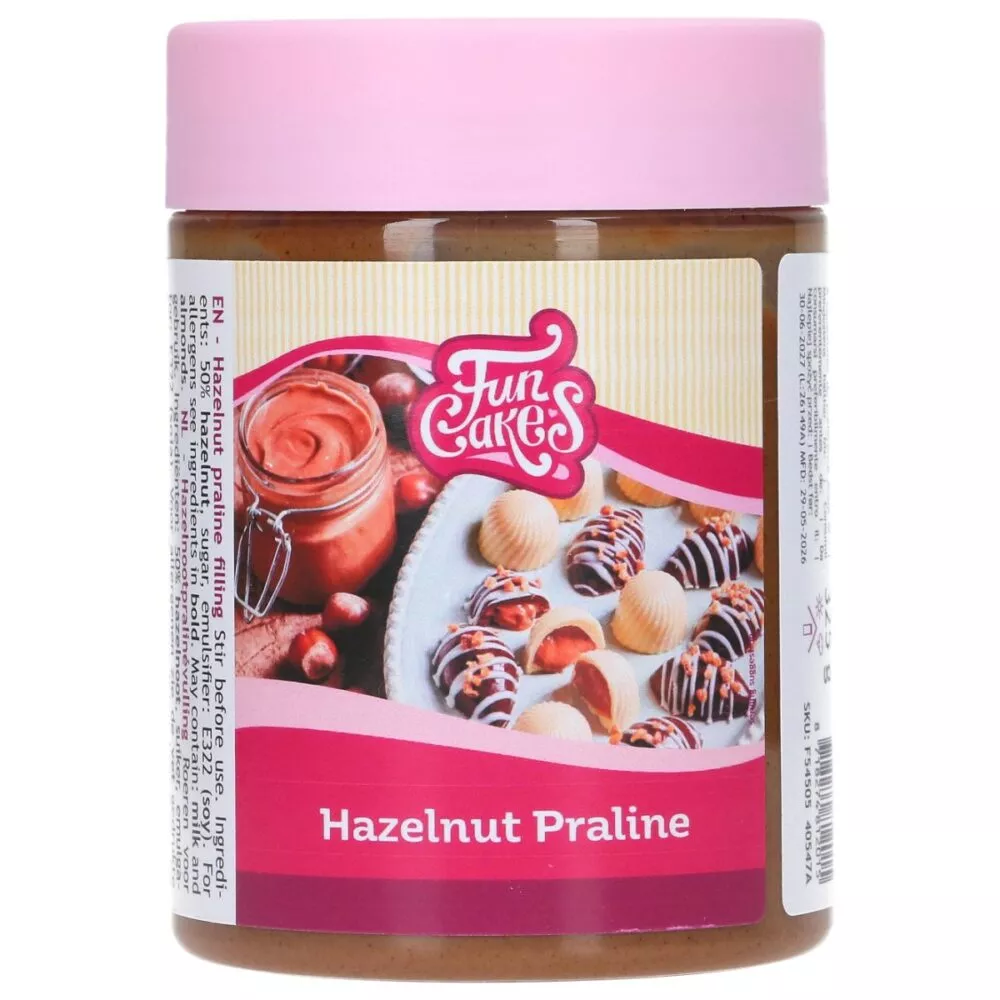 F54505_FunCakes_Hazelnut_Praline_1-1000x1000-1.webp FunCakes Praliné Hasselnøttfyll - 325g - Bilde 1