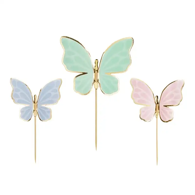KPT76 PartyDeco Kaketoppere Sommerfugler – 9 stk - Bilde 1